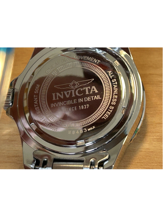 Invicta Model #69483 Silver Band with Light Blue Face Singapore Movement main image 4
